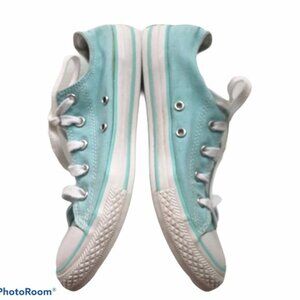 Converse Junior Size 4 Tiffany Blue Low Top Sneakers All Star